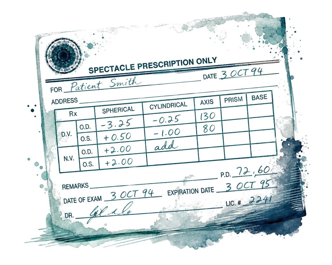 Watercolour illustration of a handwritten prescription — Prescription Visualizer